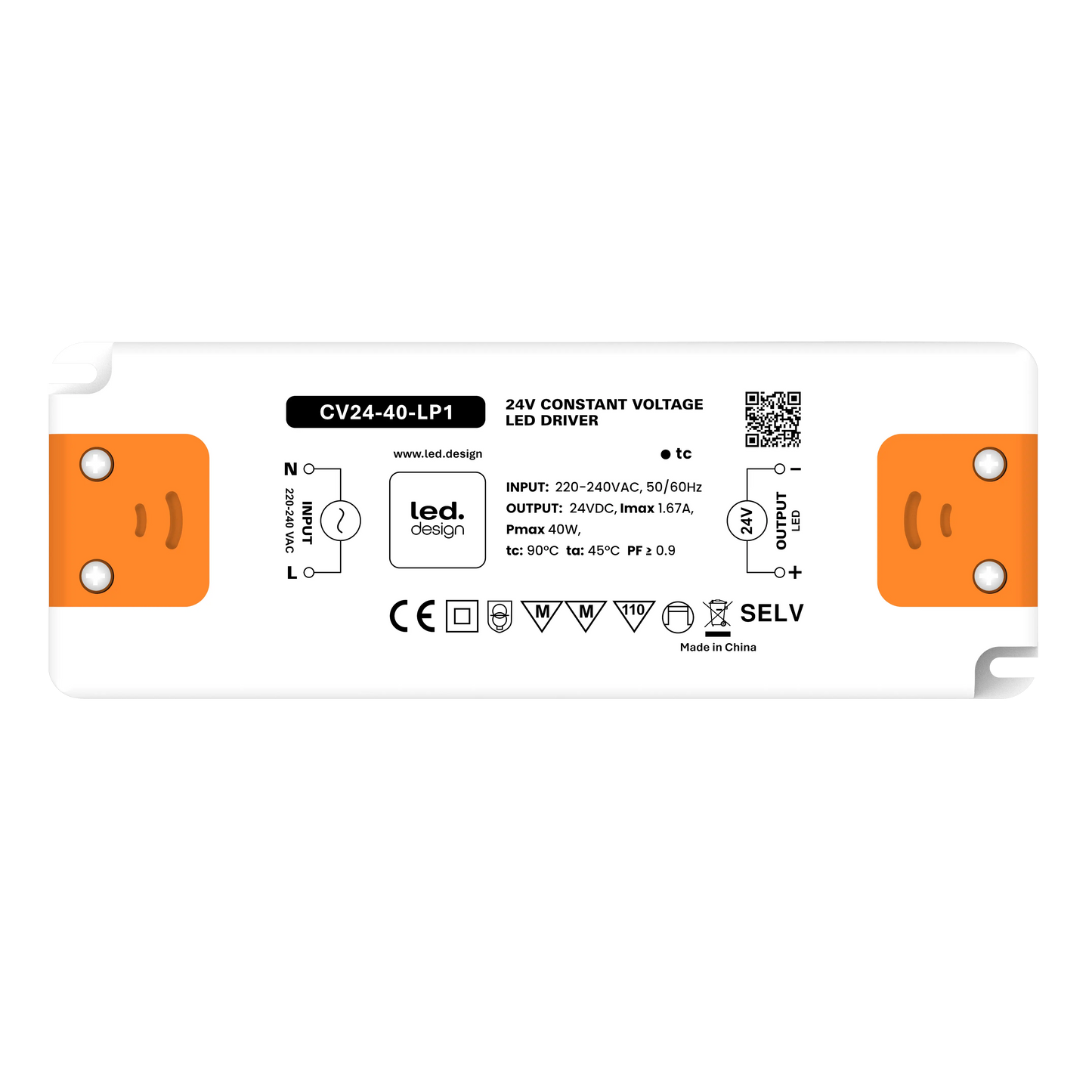 LED.DESIGN LED Driver CV24-40-LP1 40W 24V 1.67A IP44