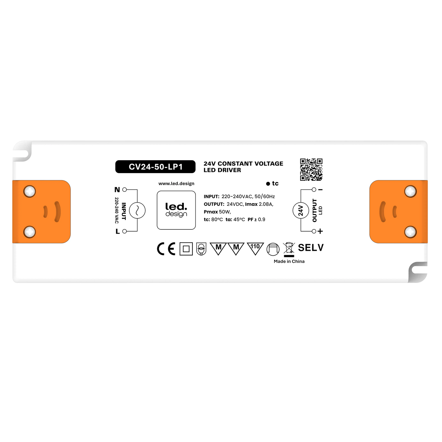 LED.DESIGN LED Driver CV24-50-LP1 50W 24V  2.08A IP44